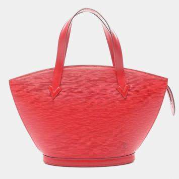 Pre Owned Louis Vuitton Saint Jacques Castilian Red Epi Leather Shoulder Bag