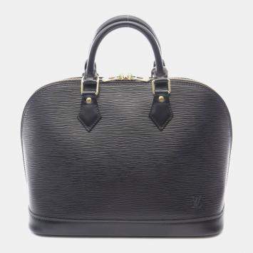 Louis Vuitton Alma Handbag Epi Leather Black