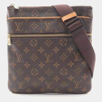 Pre Owned Louis Vuitton Pochette Valmy Brown Monogram Canvas Crossbody Bag