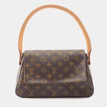 Pre Owned Louis Vuitton Looping Mini Brown Monogram Canvas Shoulder Bag
