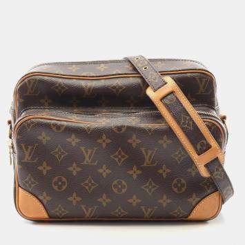 Pre Owned Louis Vuitton Nile Brown Monogram Canvas Shoulder Bag