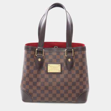 Pre Owned Louis Vuitton Hampstead PM Brown Damier Ebene Canvas Tote Bag
