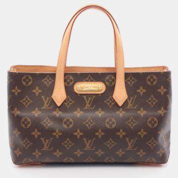 Pre Owned Louis Vuitton Wilshire PM Brown Monogram Canvas Tote Bag