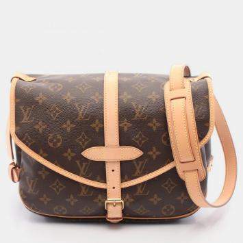 Pre Owned Louis Vuitton Saumur 30 Brown Monogram Canvas Crossbody Bag
