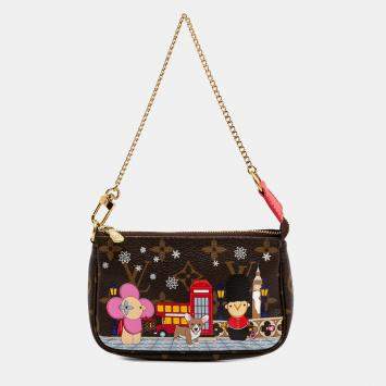 Pre Owned Louis Vuitton Brown Monogram Vivienne in London Mini Pochette Accessoires