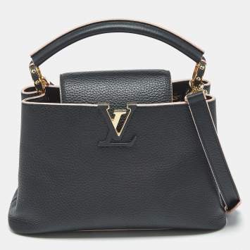 Louis Vuitton Black/Pink Taurillon Leather Capucines BB Bag