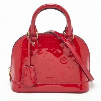 Pre Owned Louis Vuitton Indian Rose Monogram Vernis Alma BB Bag