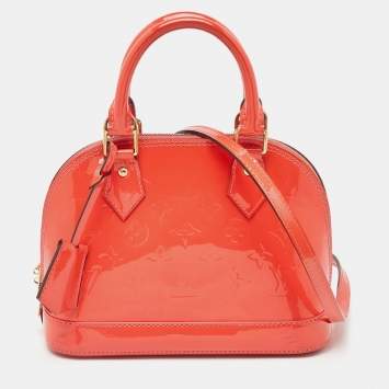 Louis Vuitton Rose Litchi Monogram Vernis Alma BB Bag
