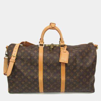 Louis Vuitton Monogram Keepall Bandouliere 55 Boston Bag Monogram