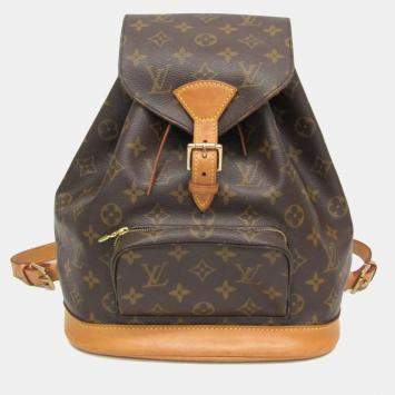 Pre Owned Louis Vuitton Montsouris MM Monogram Coated Canvas Backpack