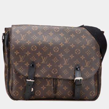 Pre Owned Louis Vuitton Brown Monogram Macassar Christopher Messenger