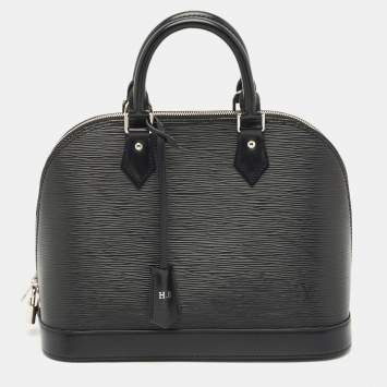 Pre Owned Louis Vuitton Black Epi Leather Alma PM Bag