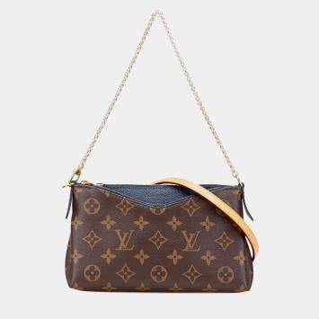 Pre Owned Louis Vuitton Brown Monogram Pallas Clutch