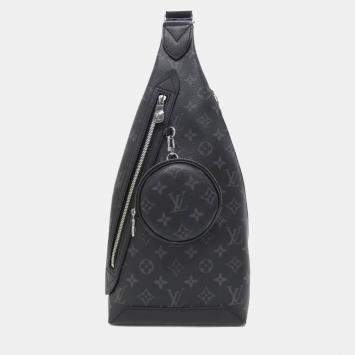 Pre Owned Louis Vuitton Duo Sling Monogram Eclipse Shoulder Bag