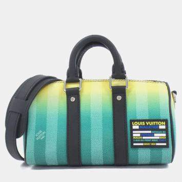 Pre Owned Louis Vuitton Day Break Keepall XS Damier Stripe Coated Canvas Boston Bag