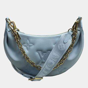 Pre Owned Louis Vuitton Over The Moon Bubblegram Blue Glacier Leather Shoulder Bag