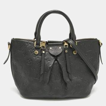 Pre Owned Louis Vuitton Black Monogram Empreinte Leather Mazarine PM Bag