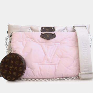 Louis Vuitton Pink Silver Monogram Econyl Pillow Maxi Multi Pochette Accessoires