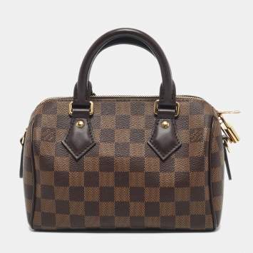 Louis Vuitton Damier Ebene Canvas Speedy Bandouliere 20 Bag