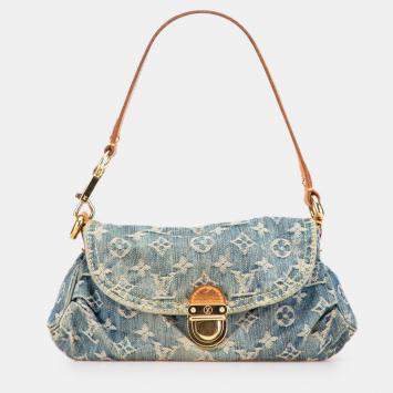 Louis Vuitton Blue Monogram Denim Mini Pleaty