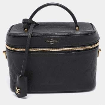 Pre Owned Louis Vuitton Black Monogram Empreinte Vanity PM Bag