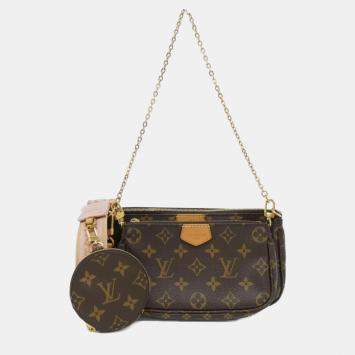 Pre Owned Louis Vuitton Monogram Multi Pochette Accessoires Brown Canvas Shoulder Bag