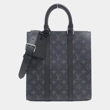 Pre Owned Louis Vuitton Monogram Eclipse Sac Plat Cross Handbag