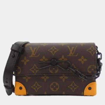 Pre Owned Louis Vuitton Steamer Brown/Black Canvas Wallet Bag