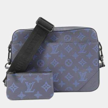 Pre Owned Louis Vuitton Duo Messenger Monogram Shadow Canvas Shoulder Bag