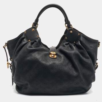 Louis Vuitton Black Monogram Mahina Leather Surya XL Bag