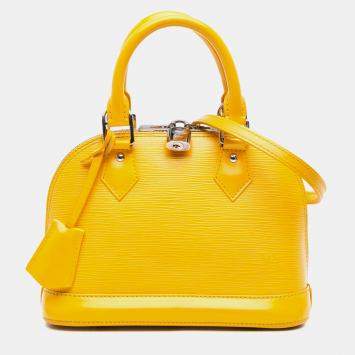 Pre Owned Louis Vuitton Yellow Epi Alma BB Bag
