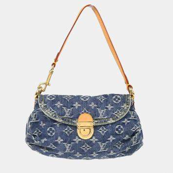 Louis Vuitton Blue Monogram Denim Mini Pleaty Handbag