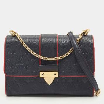 Louis Vuitton Marine Rouge Monogram Empreinte Leather Saint Sulpice PM Bag