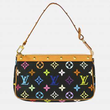 Pre Owned Louis Vuitton Black Multicolor Pochette Accessoires