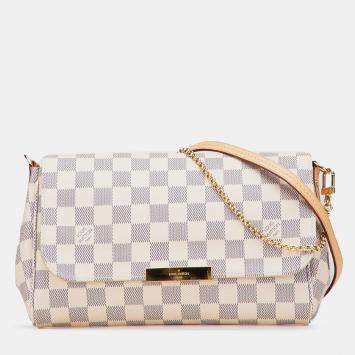 Louis Vuitton White Damier Azur Favorite MM