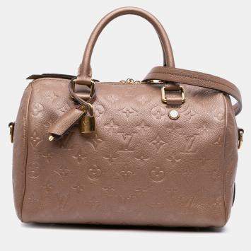 Louis Vuitton Brown Monogram Empreinte Speedy Bandouliere 25