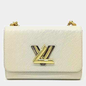 Pre Owned Louis Vuitton Cream Leather Epi Twist MM bag