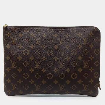 Louis Vuitton Brown Coated Canvas Monogram Etu Voyage MM bag