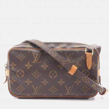 Pre Owned Louis Vuitton Pochette Marly Bandouliere Crossbody Shoulder Bag  Monogram