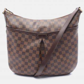 Pre Owned Louis Vuitton Bloomsbury Gm Shoulder Bag  Damier Canvas Ebene