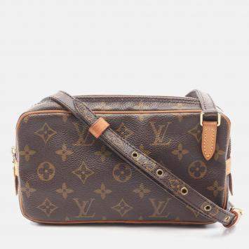 Pre Owned Louis Vuitton Marly Bandouliere Shoulder Bag  Monogram Canvas