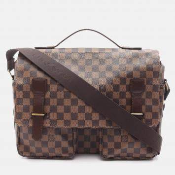 Pre Owned Louis Vuitton Broadway Damier Ebene Coated Canvas Shoulder Bag