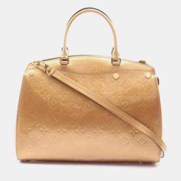 Pre Owned Louis Vuitton Blair MM Beige Monogram Vernis Leather Shoulder Bag