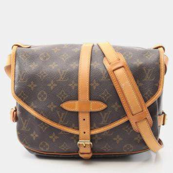 Pre Owned Louis Vuitton Saumur 30 Crossbody Shoulder Bag  Monogram Canvas