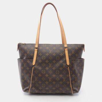Pre Owned Louis Vuitton Totally MM Brown Monogram Canvas Shoulder Bag