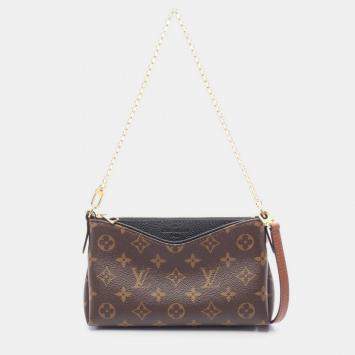 Pre Owned  Louis Vuitton Pallas Clutch Brown Monogram Canvas Handbag