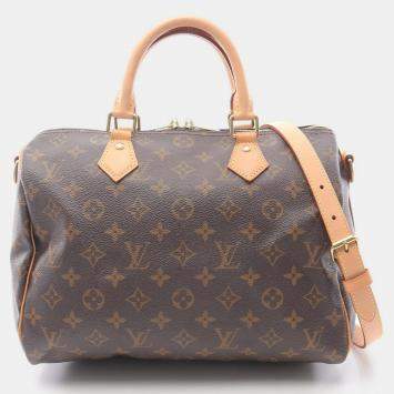 Pre Owned Louis Vuitton Speedy Bandoulière 30 Brown Monogram Canvas 2Way Handbag