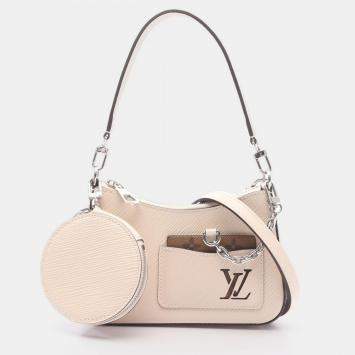 Pre Owned Louis Vuitton Marellini Beige Epi Leather Shoulder Bag