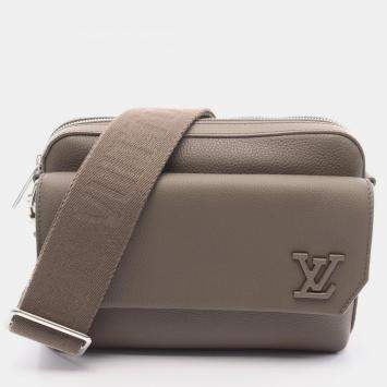 Pre Owned Louis Vuitton Fastline Messenger Brown Aerogram Leather Crossbody Shoulder Bag