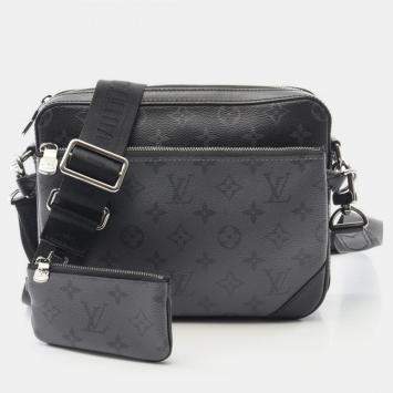 Pre Owned Louis Vuitton Trio Messenger Black/Grey Monogram Eclipse Bag